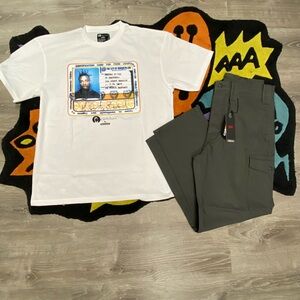 Wu-tang graphic t shirt size L & XL available Levi’s utility pants size 34/32”